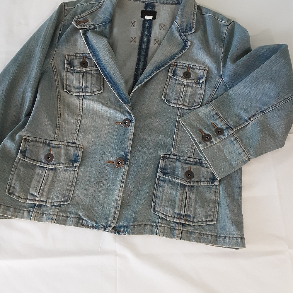 Riders Copper 🌞080 Collection Women's Jacket Sz XL Preowned Light Blue Denim